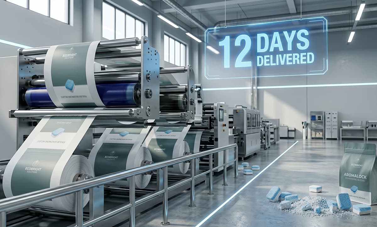 7-12 Day Production for Dishwashing Block Bags